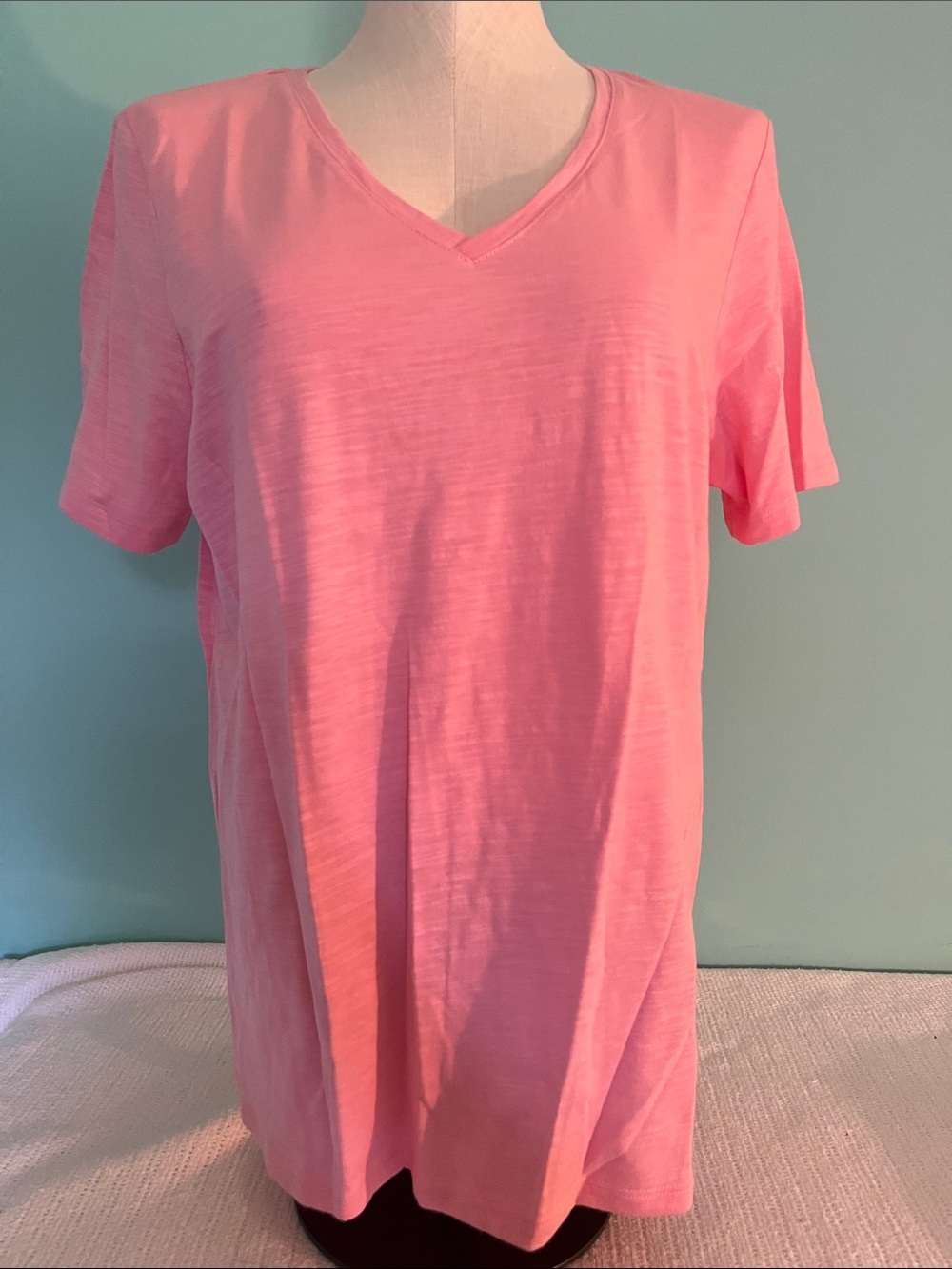 Talbots Light Pink V-Neck Tee